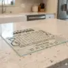 Glass Cutting board with conversion chart Tempered Glass Cutting Board