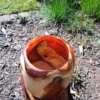 Cypress Wood Bowl with Copper Resin
