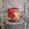 Cypress Wood Bowl with Copper Resin