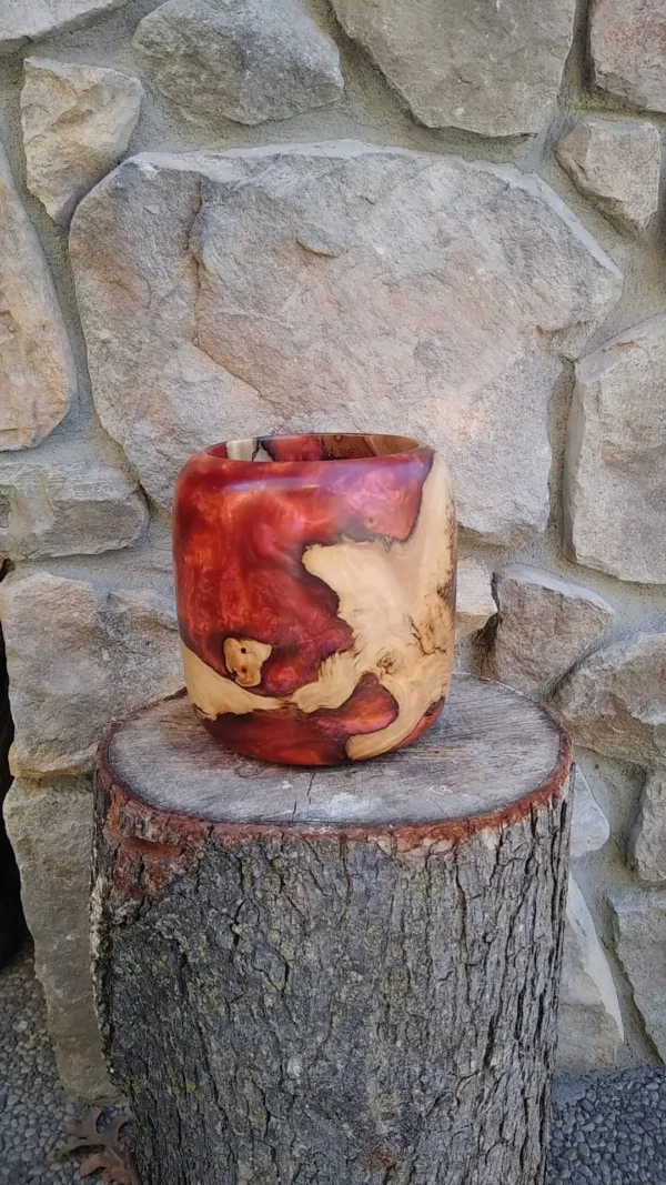 Cypress Wood Bowl with Copper Resin