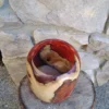 Cypress Wood Bowl with Copper Resin