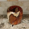 Cypress Wood Bowl with Copper Resin