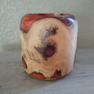 Cypress Wood Bowl with Copper Resin