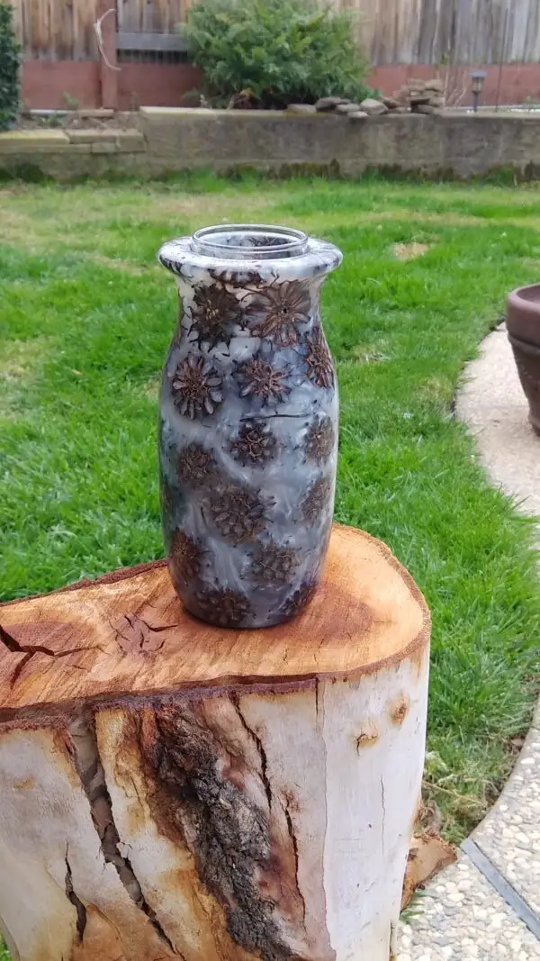 Liquid Amber and Resin Vase