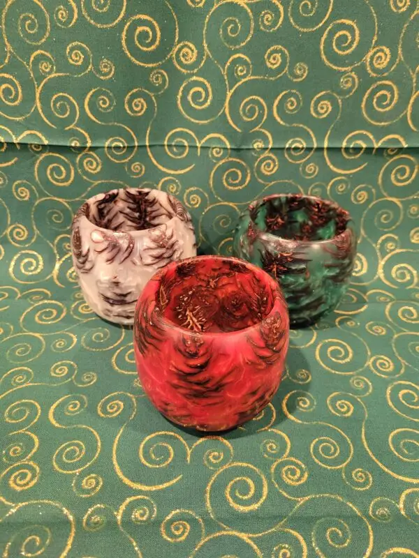 Christmas Pinecone Cup Trio