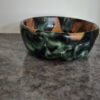 Forest Green Wood Bowl