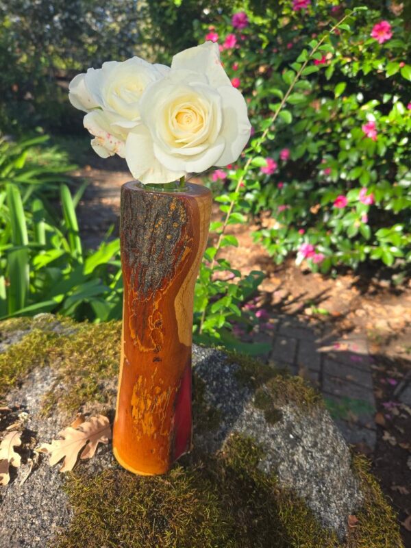 Wood Flower Vase